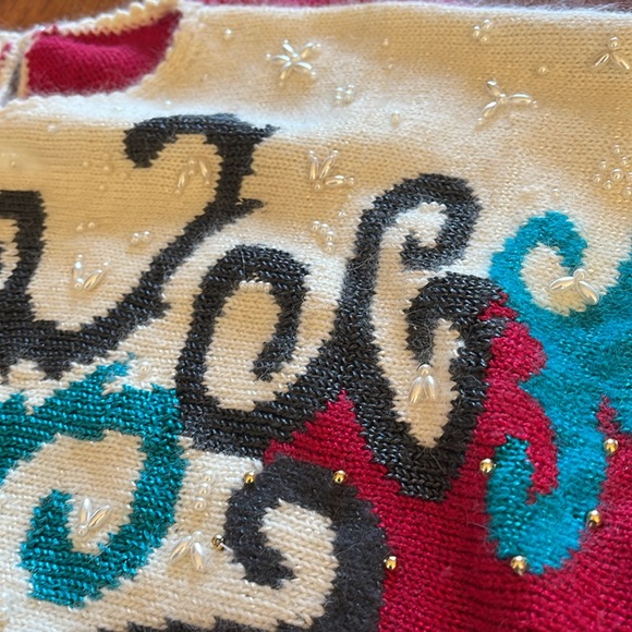 Vintage Petite Sophisticate Bejeweled Sweater size large - Picture 6 of 11